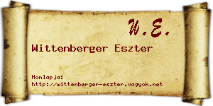 Wittenberger Eszter névjegykártya